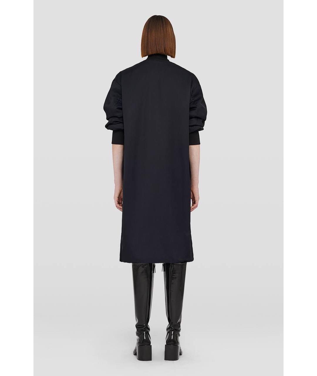 JIL SANDER Темно-синее вискозное пальто, фото 3