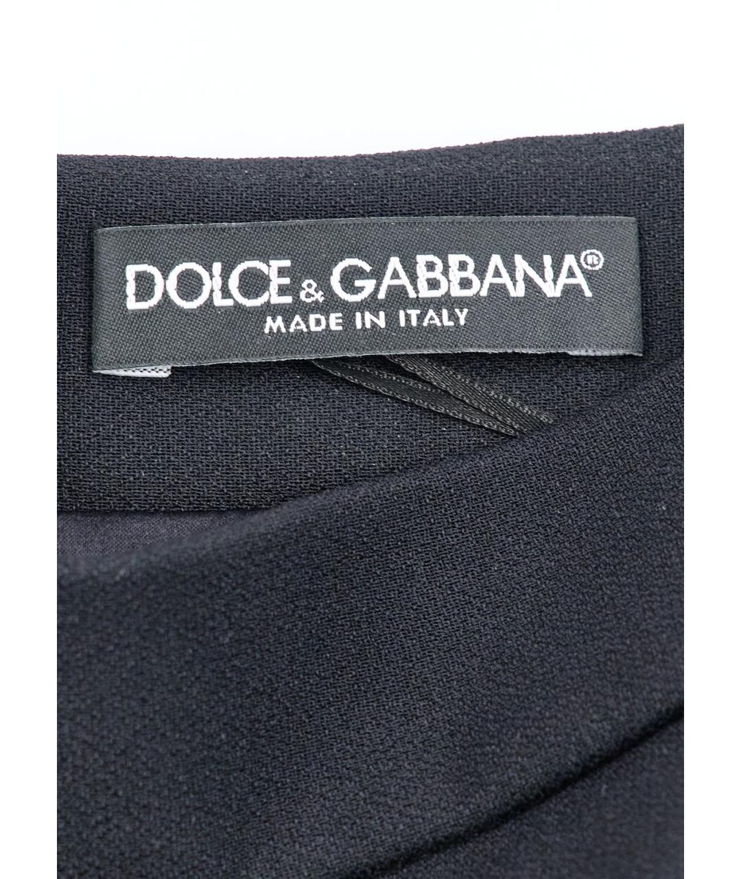DOLCE&GABBANA Черная ацетатная юбка миди, фото 3