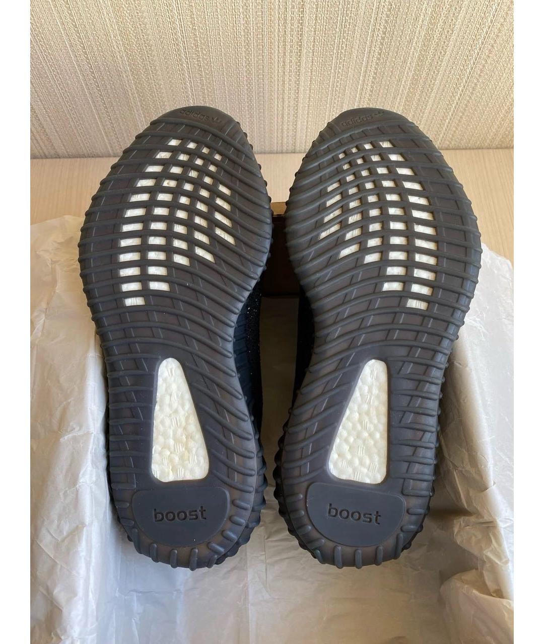 ADIDAS YEEZY Черные текстильные низкие кроссовки / кеды, фото 3