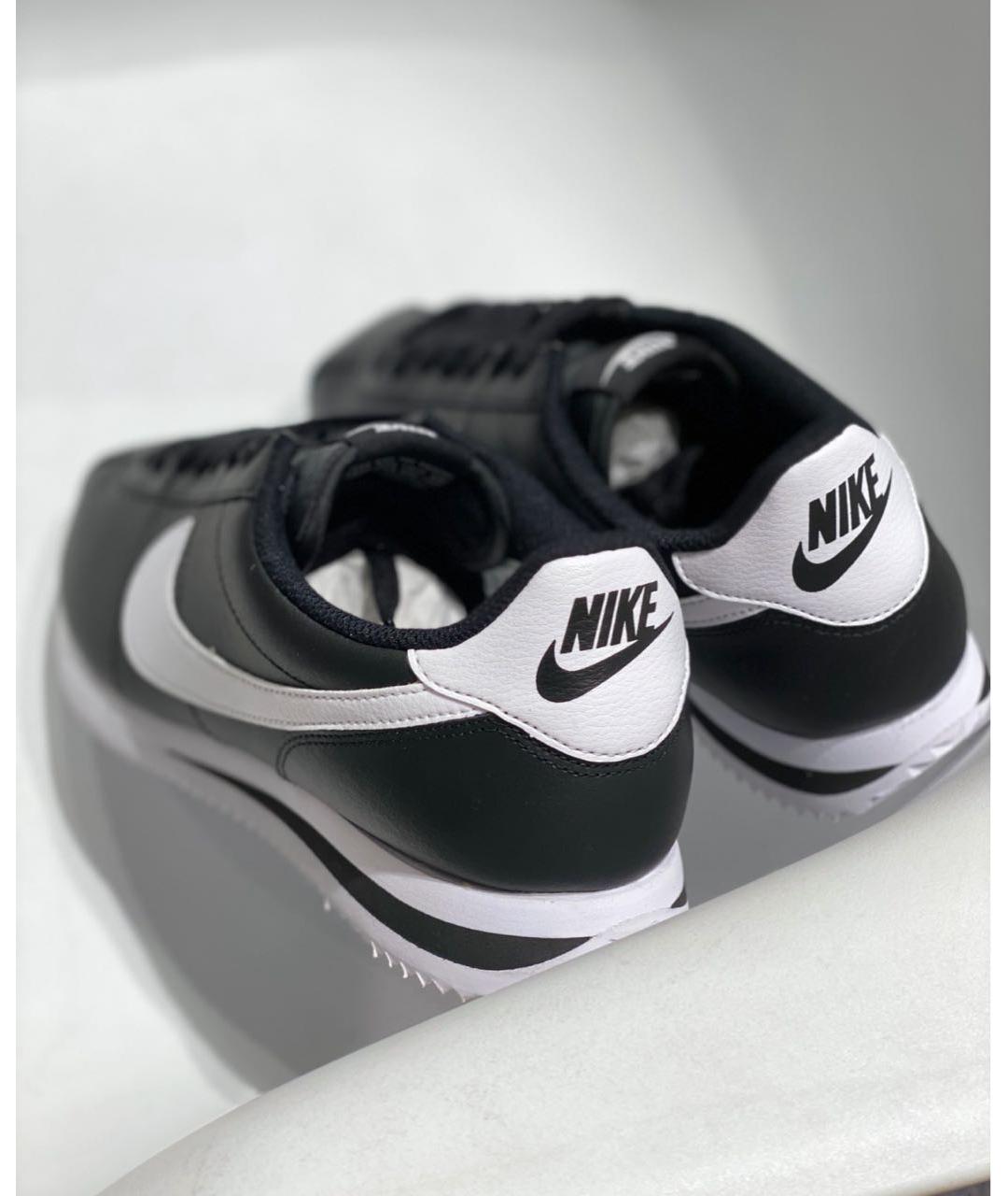 NIKE Черные кожаные низкие кроссовки / кеды, фото 7