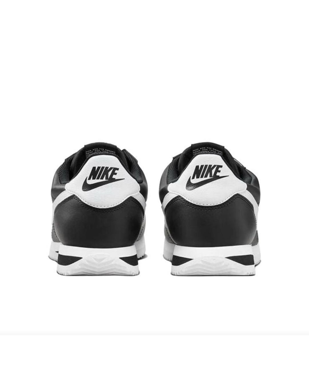 NIKE Черные кожаные низкие кроссовки / кеды, фото 4
