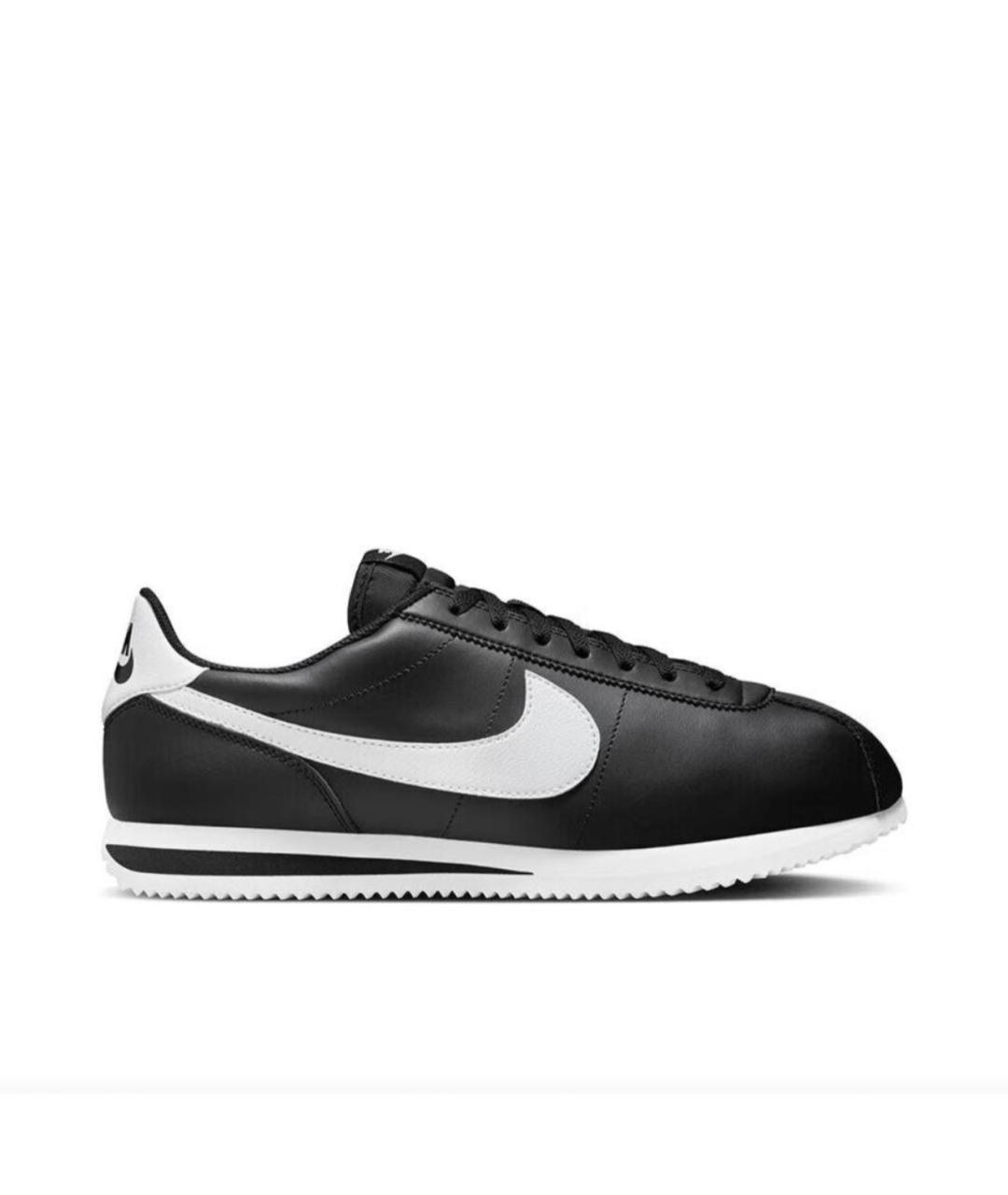 NIKE Черные кожаные низкие кроссовки / кеды, фото 1