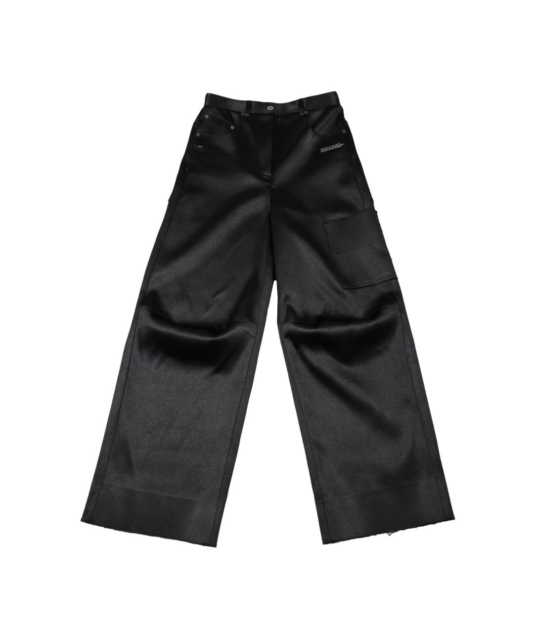 OFF-WHITE Черные полиэстеровые брюки широкие, фото 1