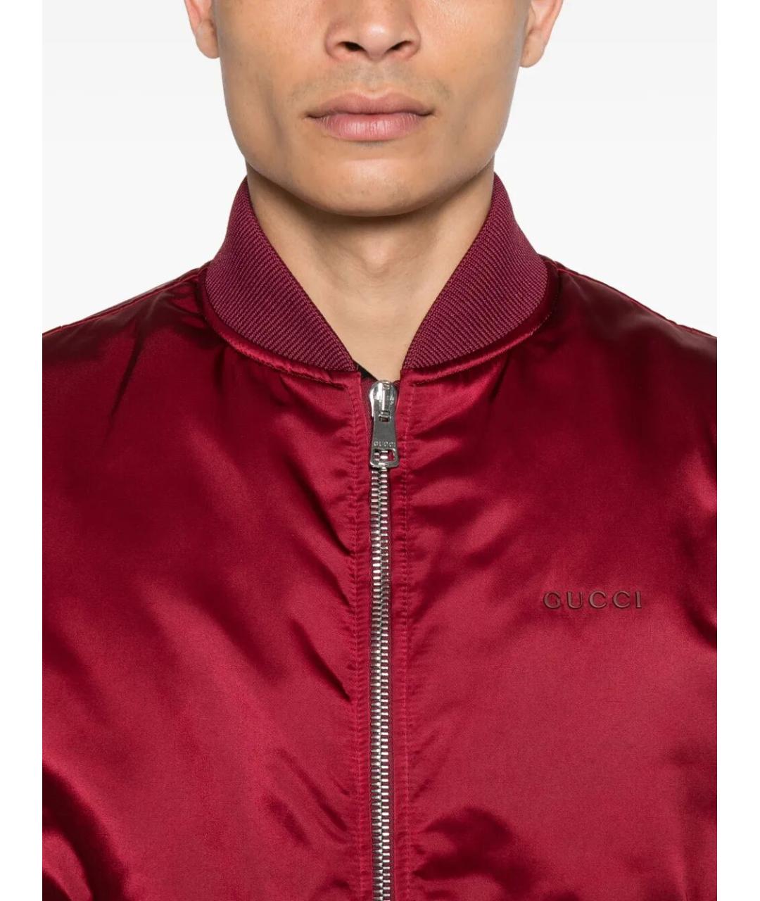 GUCCI Красная полиамидовая куртка, фото 4