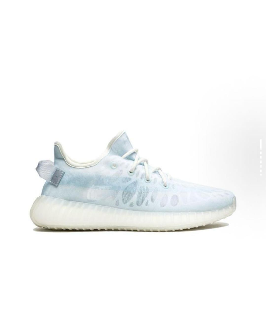 ADIDAS YEEZY Голубые текстильные низкие кроссовки / кеды, фото 5