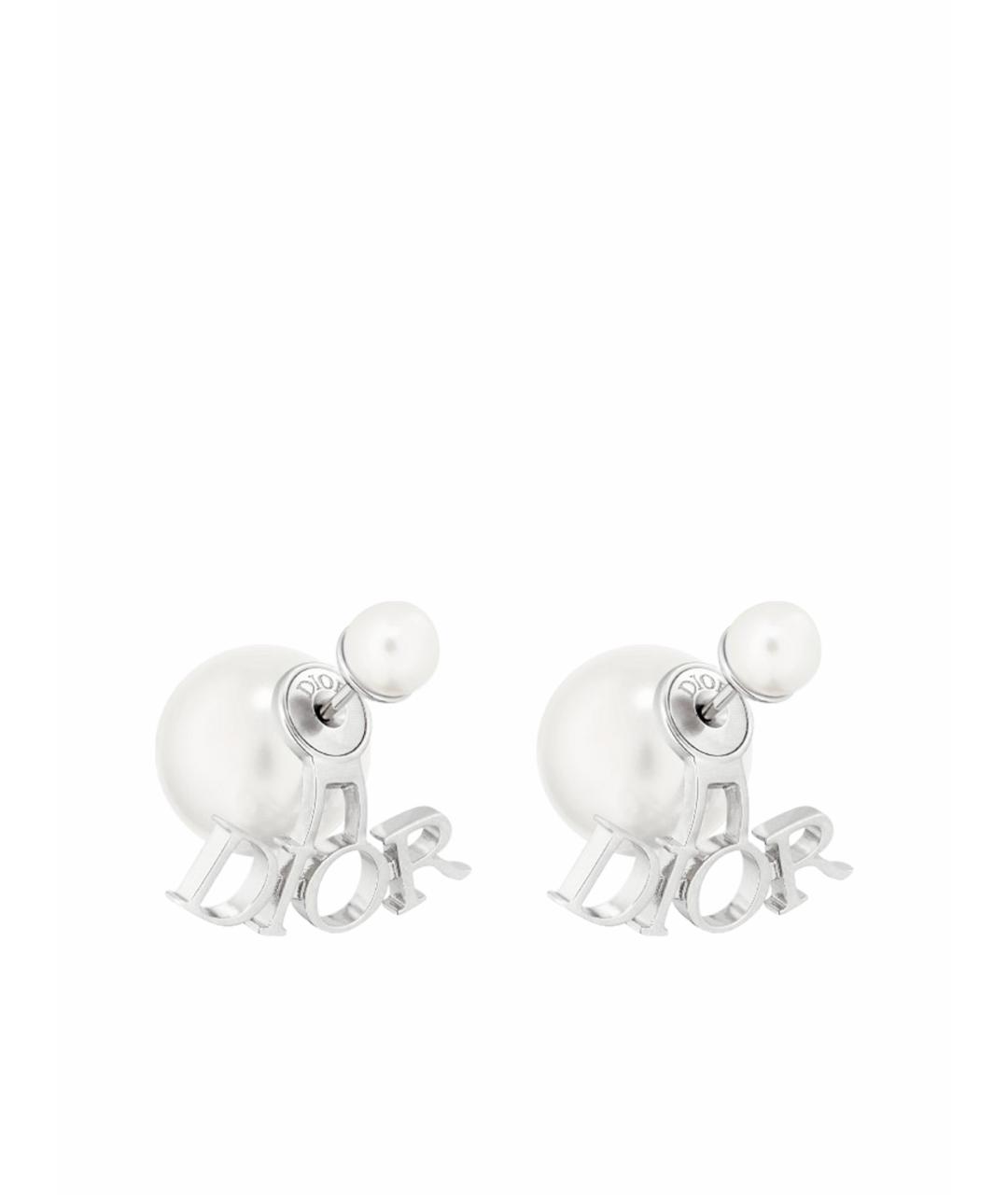 CHRISTIAN DIOR Белые серьги, фото 1