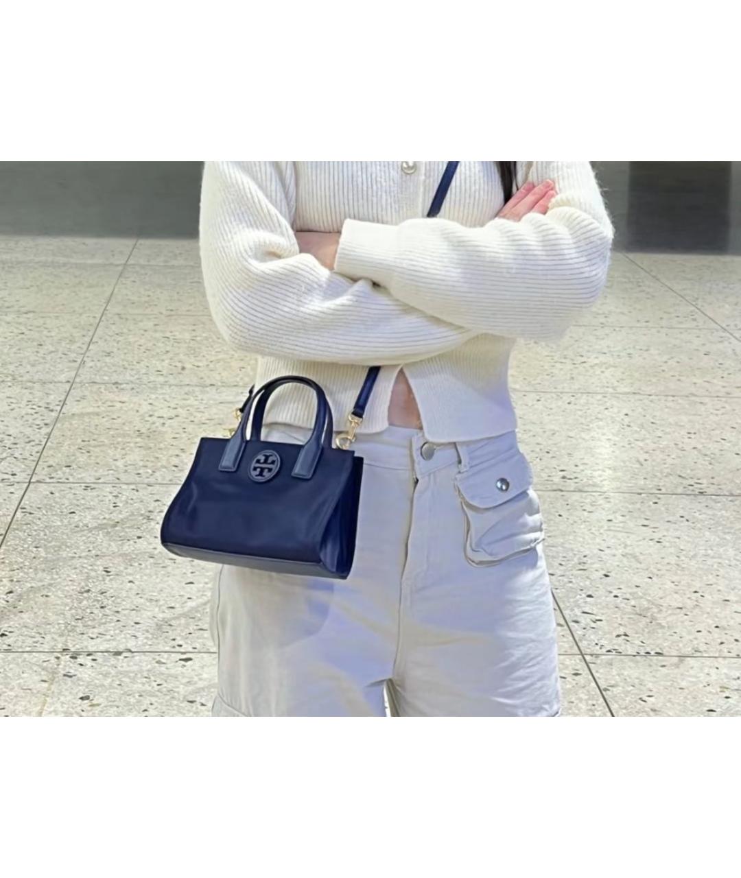 TORY BURCH Темно-синяя сумка тоут, фото 6