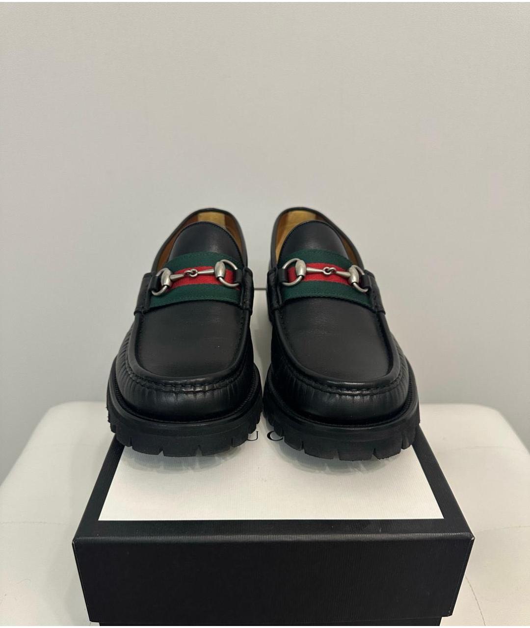 GUCCI Черные кожаные лоферы, фото 2