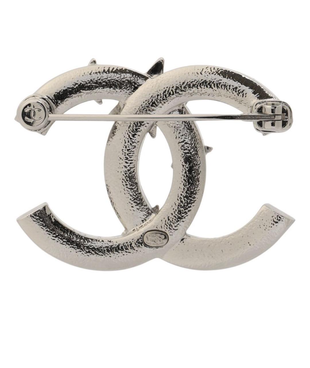 CHANEL Серебряная металлическая булавка / брошь, фото 2