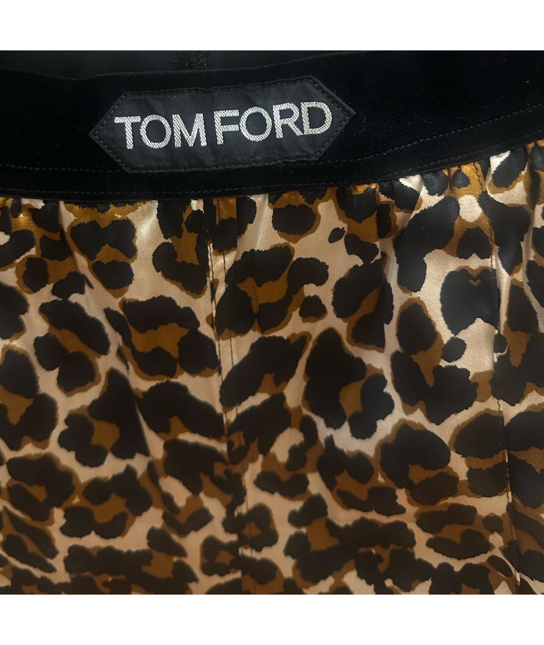 TOM FORD Коричневые шелковые прямые брюки, фото 6