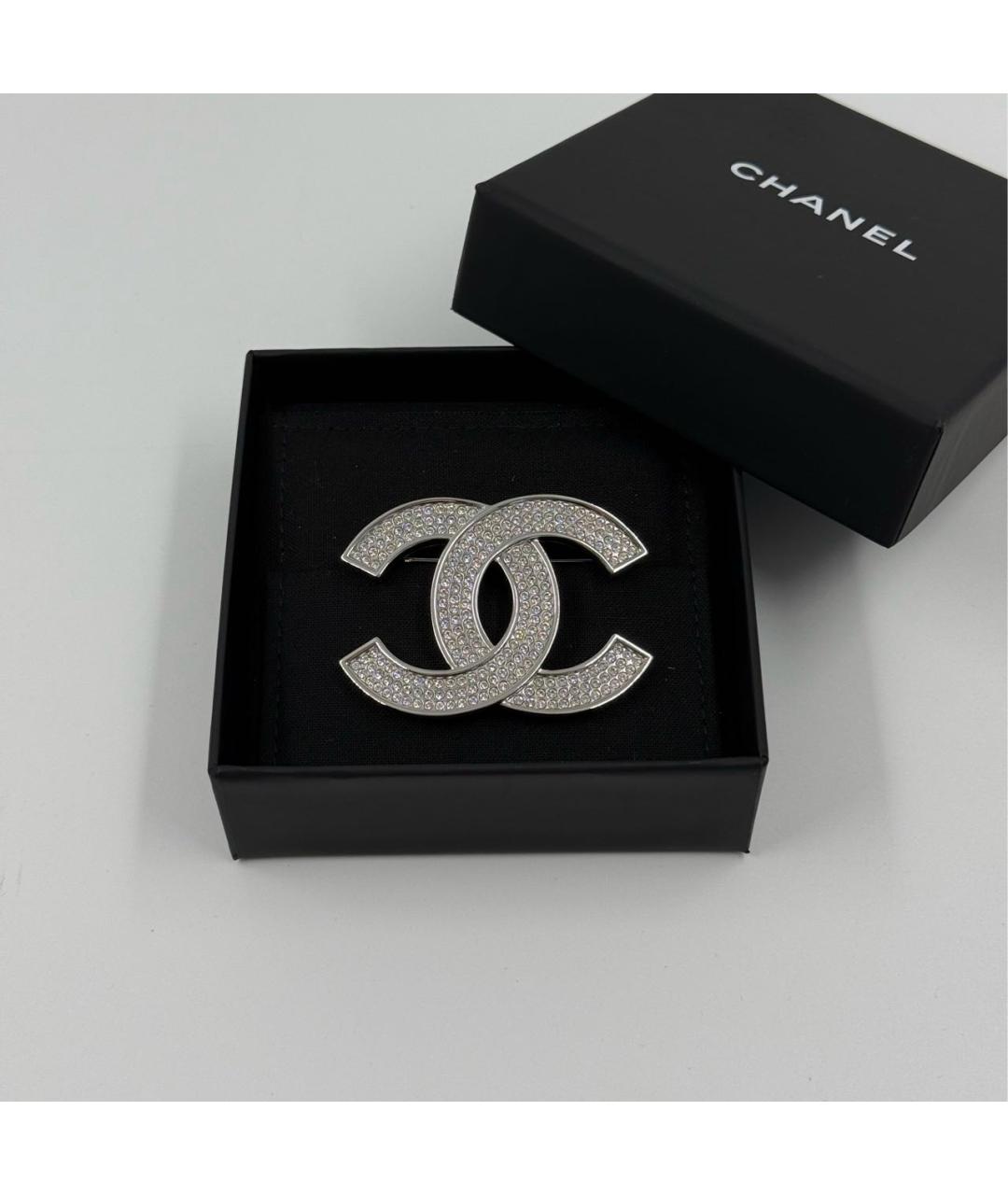 CHANEL Серебряная металлическая булавка / брошь, фото 3