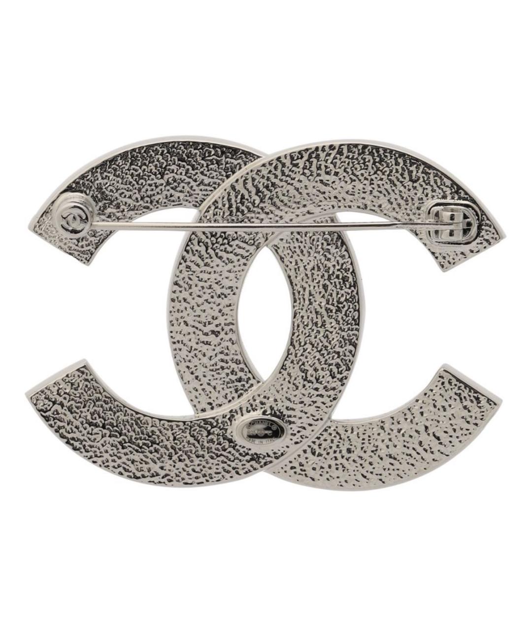 CHANEL Серебряная металлическая булавка / брошь, фото 2