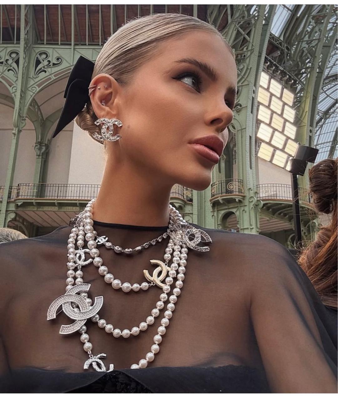 CHANEL Серебряная металлическая булавка / брошь, фото 4