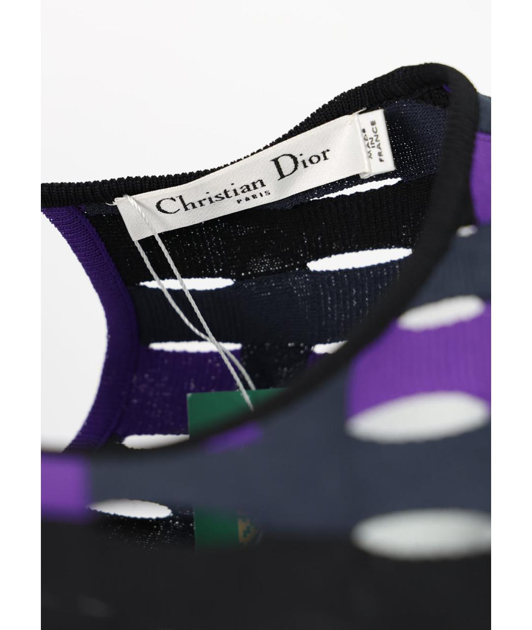 CHRISTIAN DIOR Черное вискозное повседневное платье, фото 4