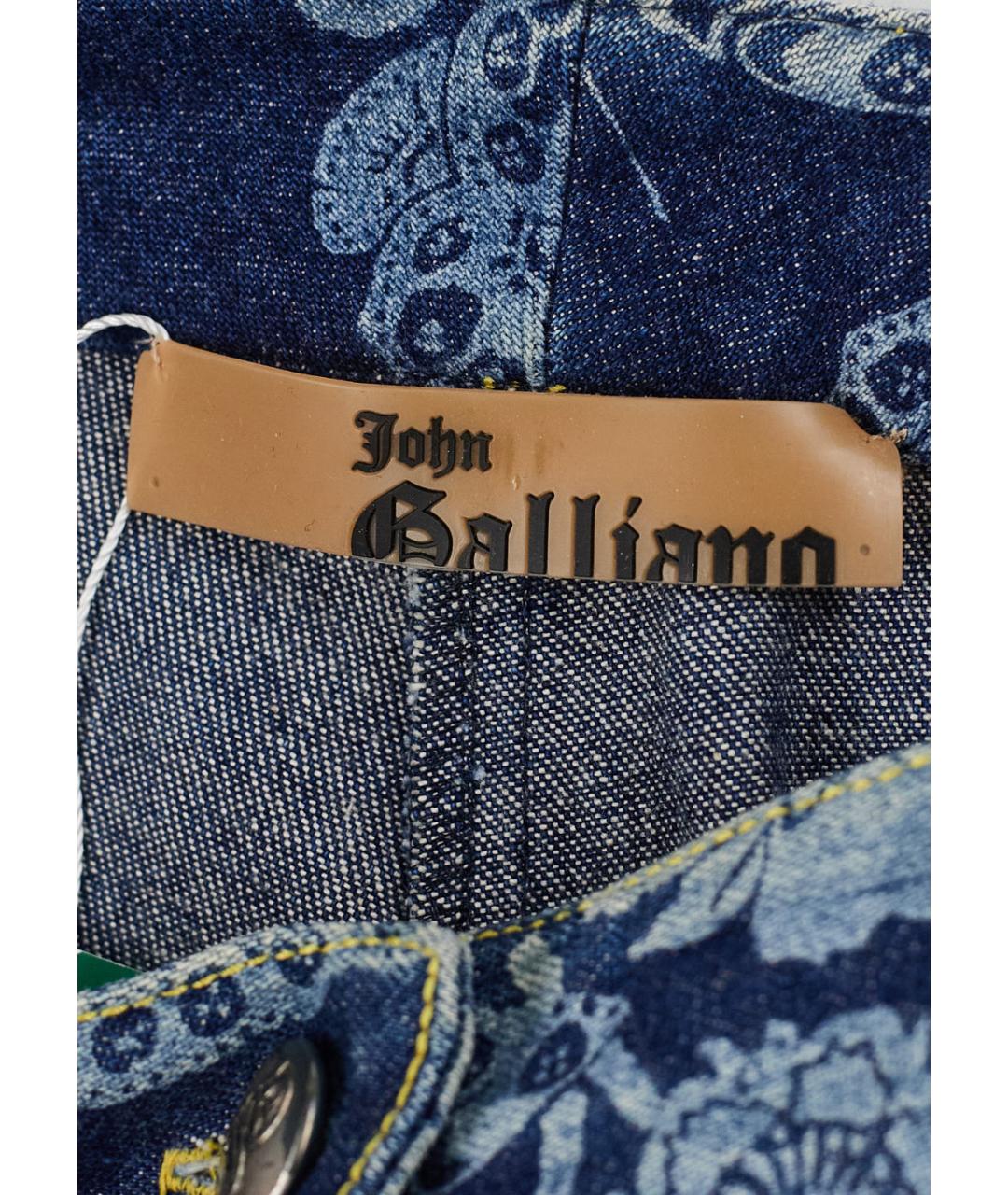 JOHN GALLIANO Синие хлопковые джинсы клеш, фото 3