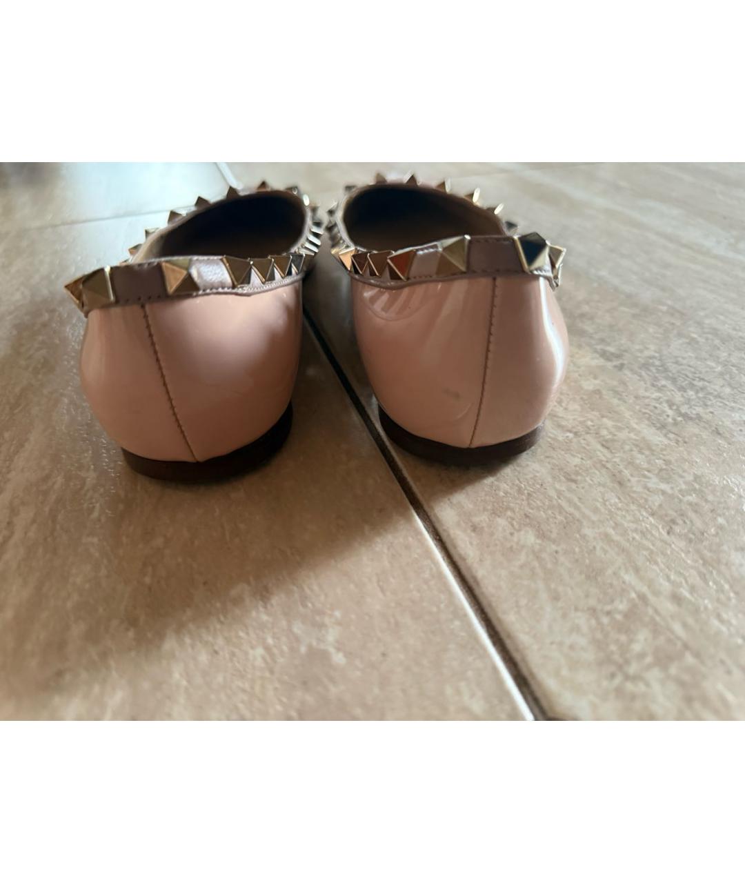 VALENTINO Розовые балетки из лакированной кожи, фото 4