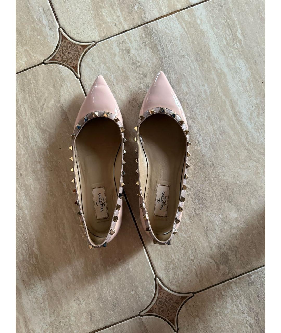 VALENTINO Розовые балетки из лакированной кожи, фото 3