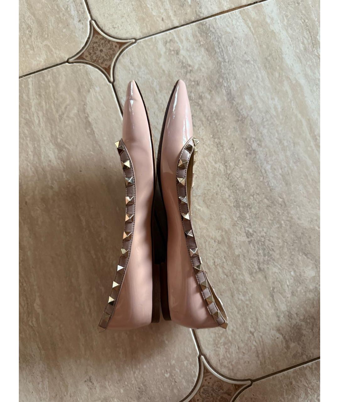 VALENTINO Розовые балетки из лакированной кожи, фото 6