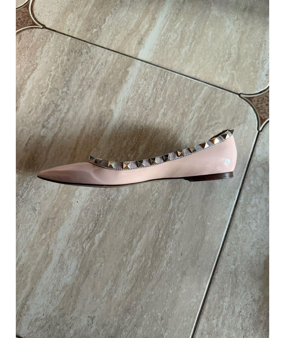 VALENTINO Розовые балетки из лакированной кожи, фото 7