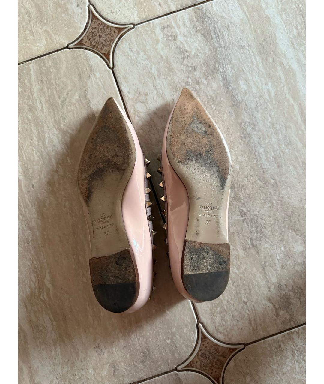 VALENTINO Розовые балетки из лакированной кожи, фото 5