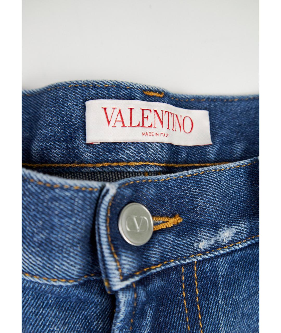 VALENTINO Синие хлопковые прямые джинсы, фото 3