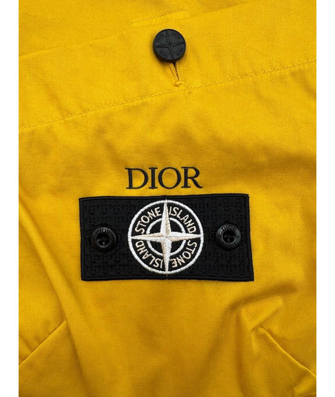 CHRISTIAN DIOR Горчичные хлопковые шорты, фото 6