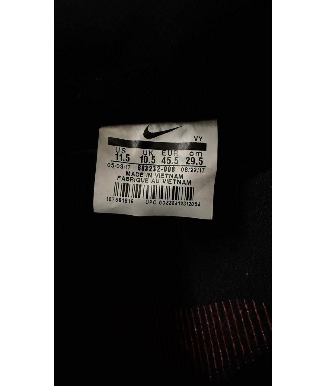 NIKE Черные кожаные низкие кроссовки / кеды, фото 5