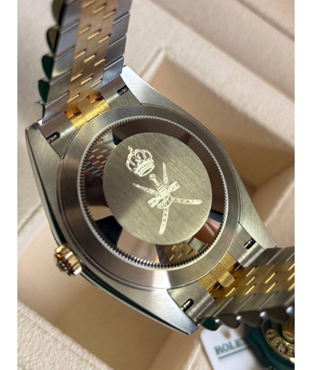 ROLEX Белые часы из желтого золота, фото 2