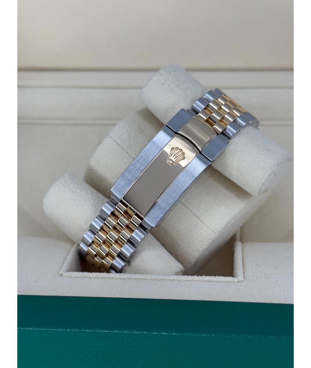 ROLEX Белые часы из желтого золота, фото 8