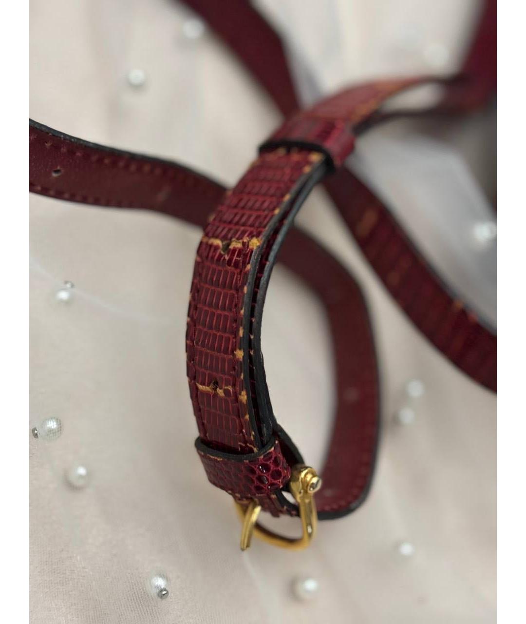 CELINE Бордовая сумка через плечо из экзотической кожи, фото 5