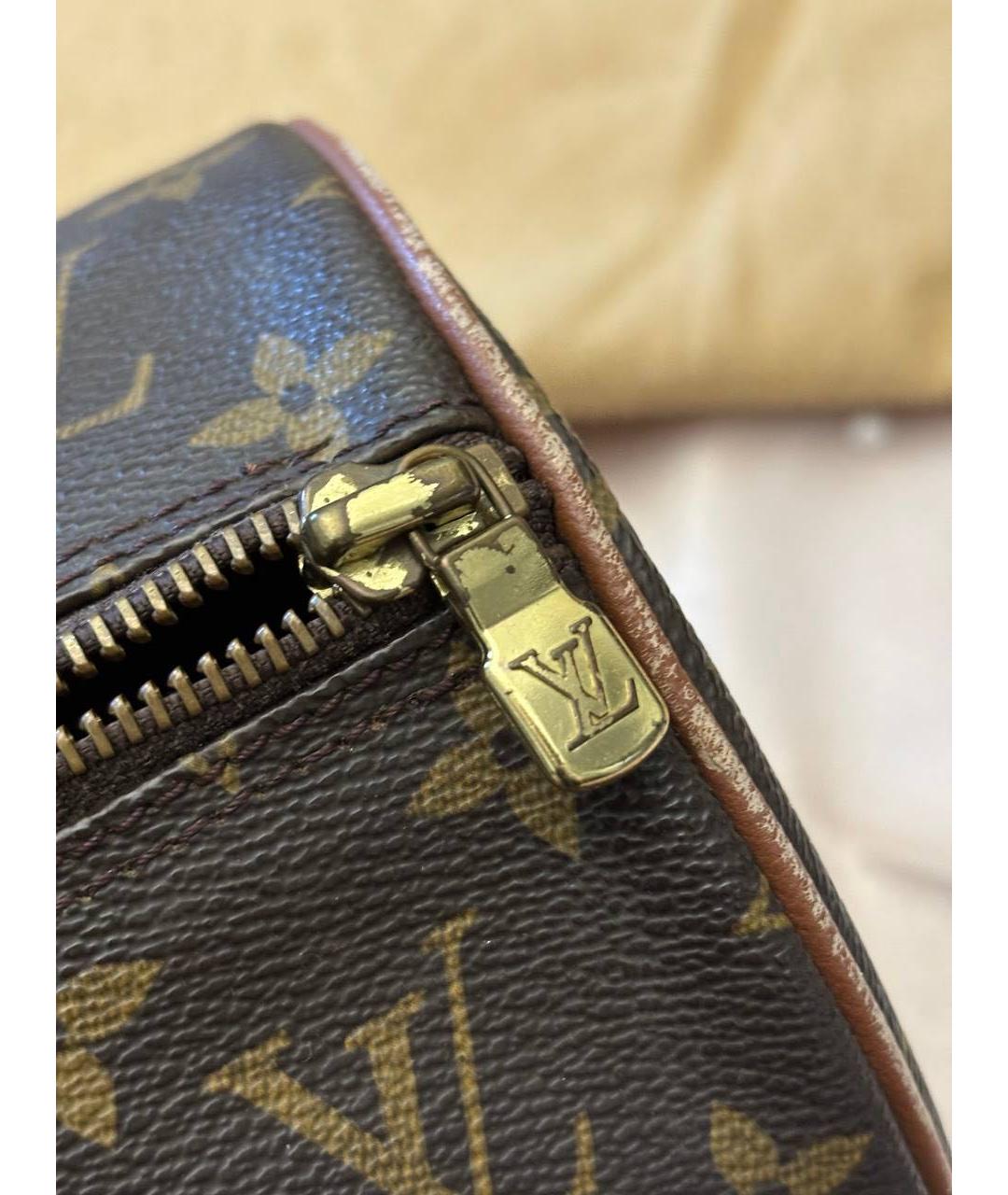 LOUIS VUITTON Коричневая сумка с короткими ручками, фото 6