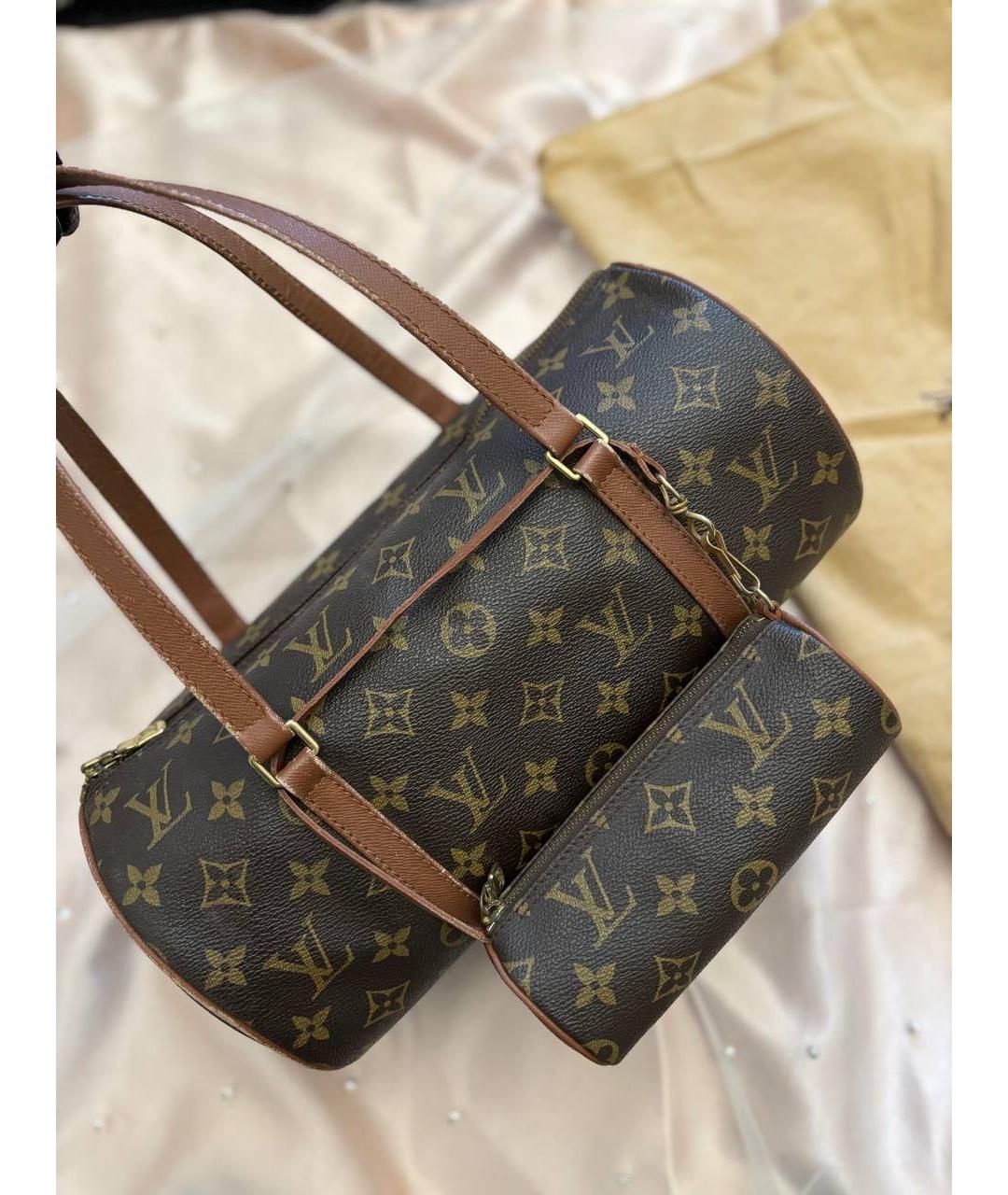 LOUIS VUITTON Коричневая сумка с короткими ручками, фото 8