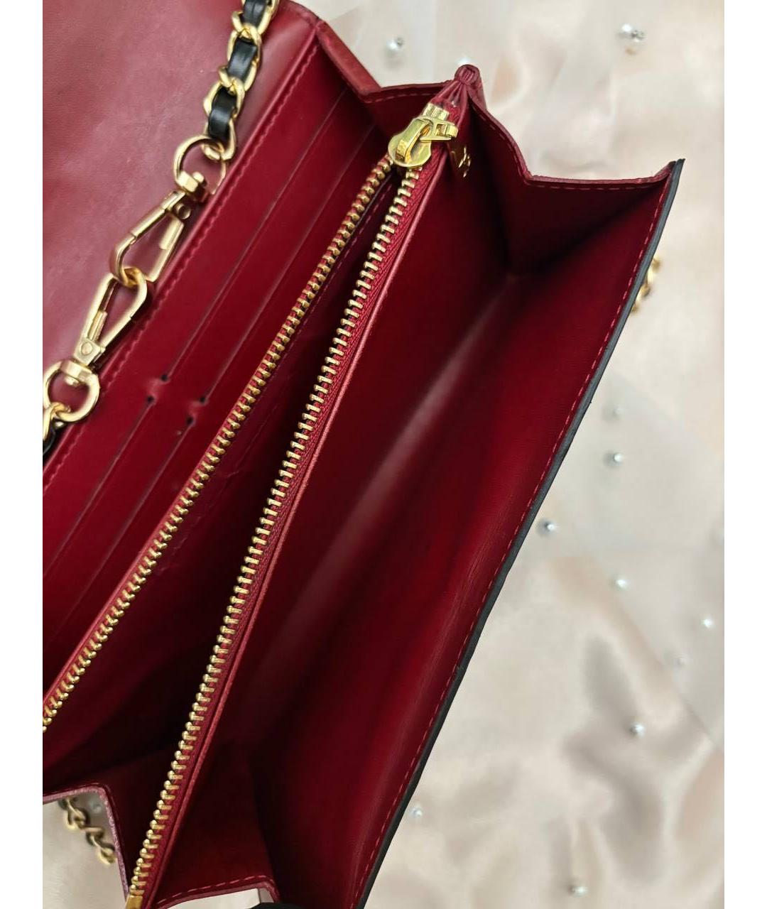 LOUIS VUITTON Черный кожаный кошелек, фото 4