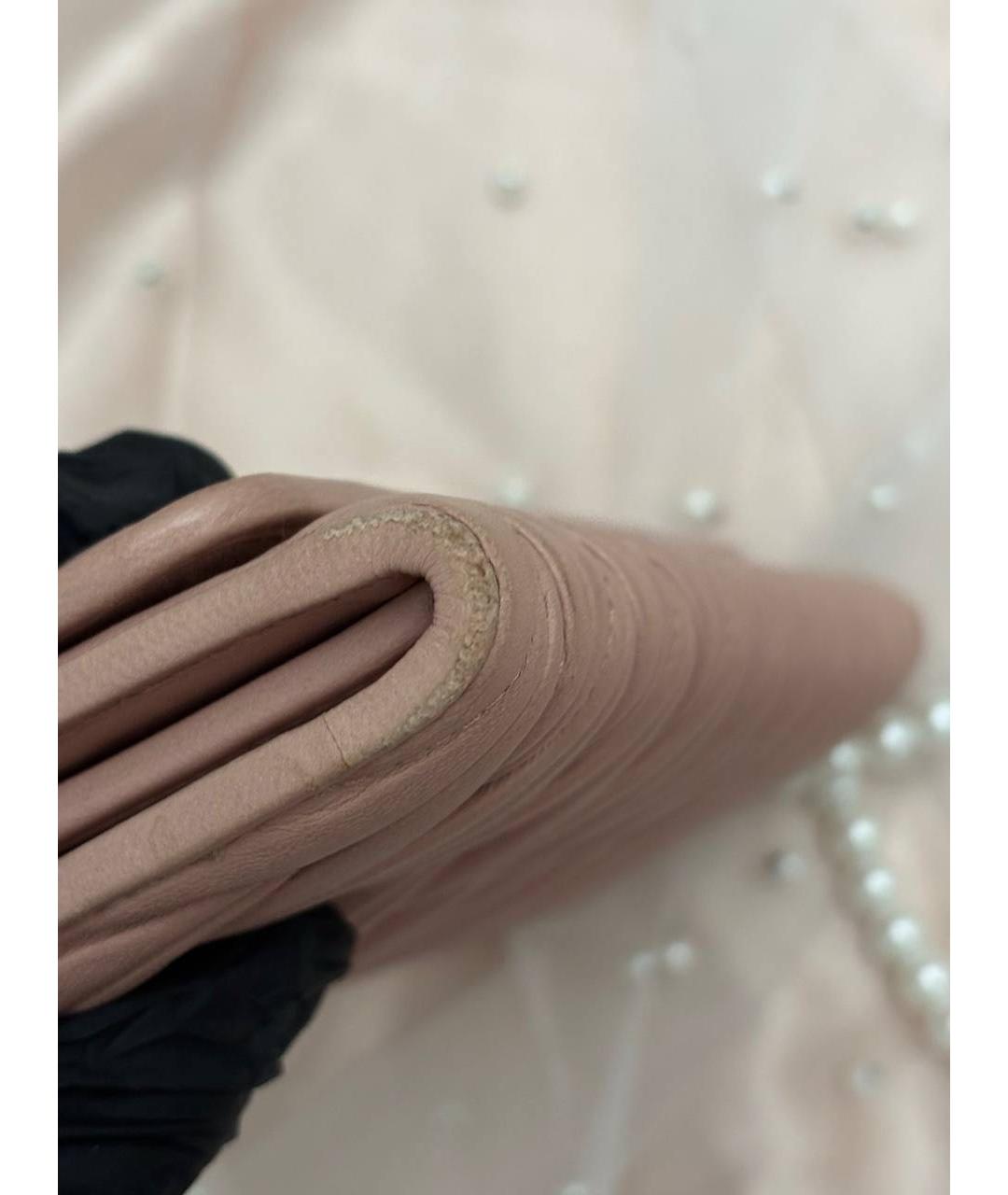 MIU MIU Розовый кожаный кошелек, фото 5