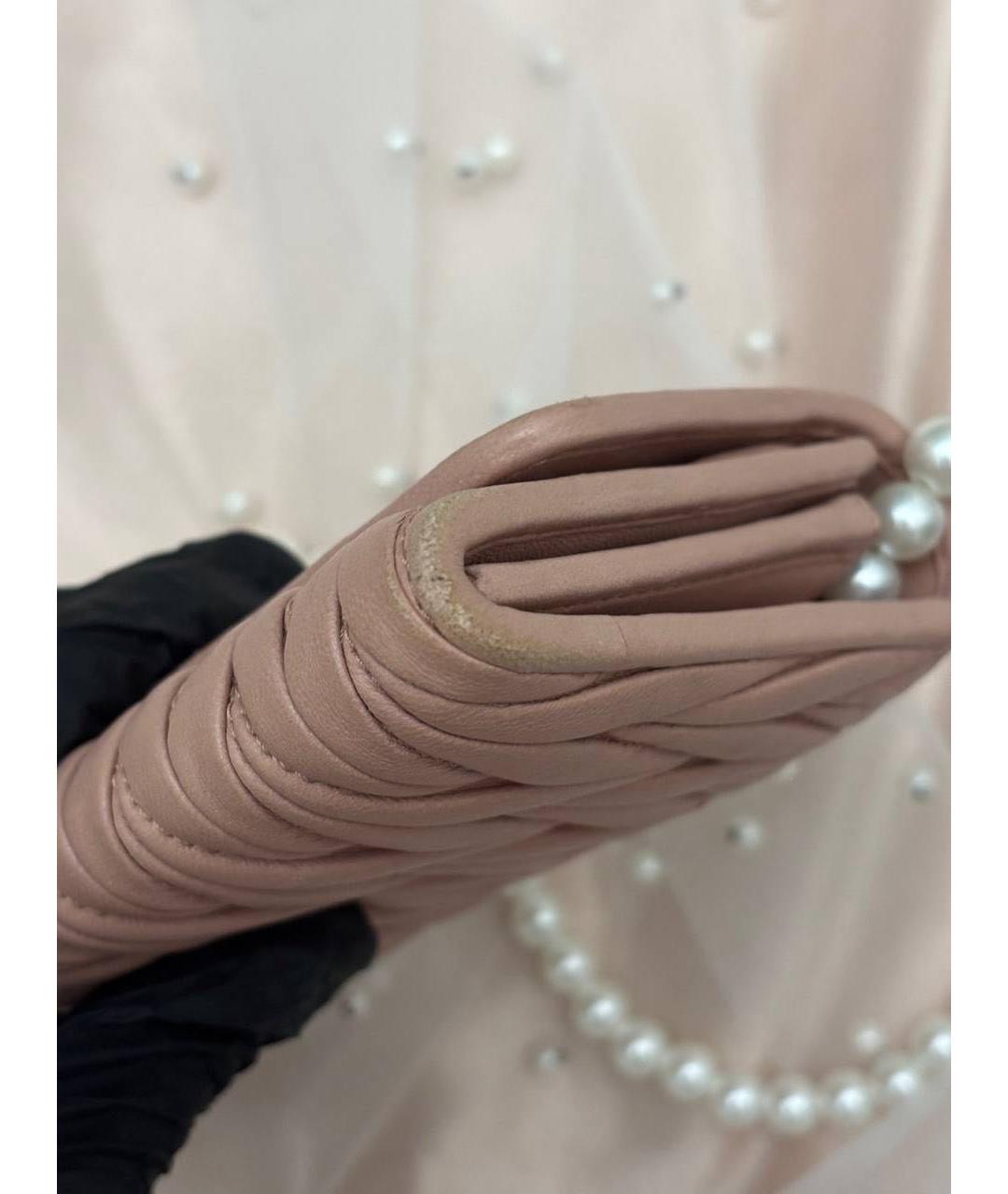 MIU MIU Розовый кожаный кошелек, фото 6