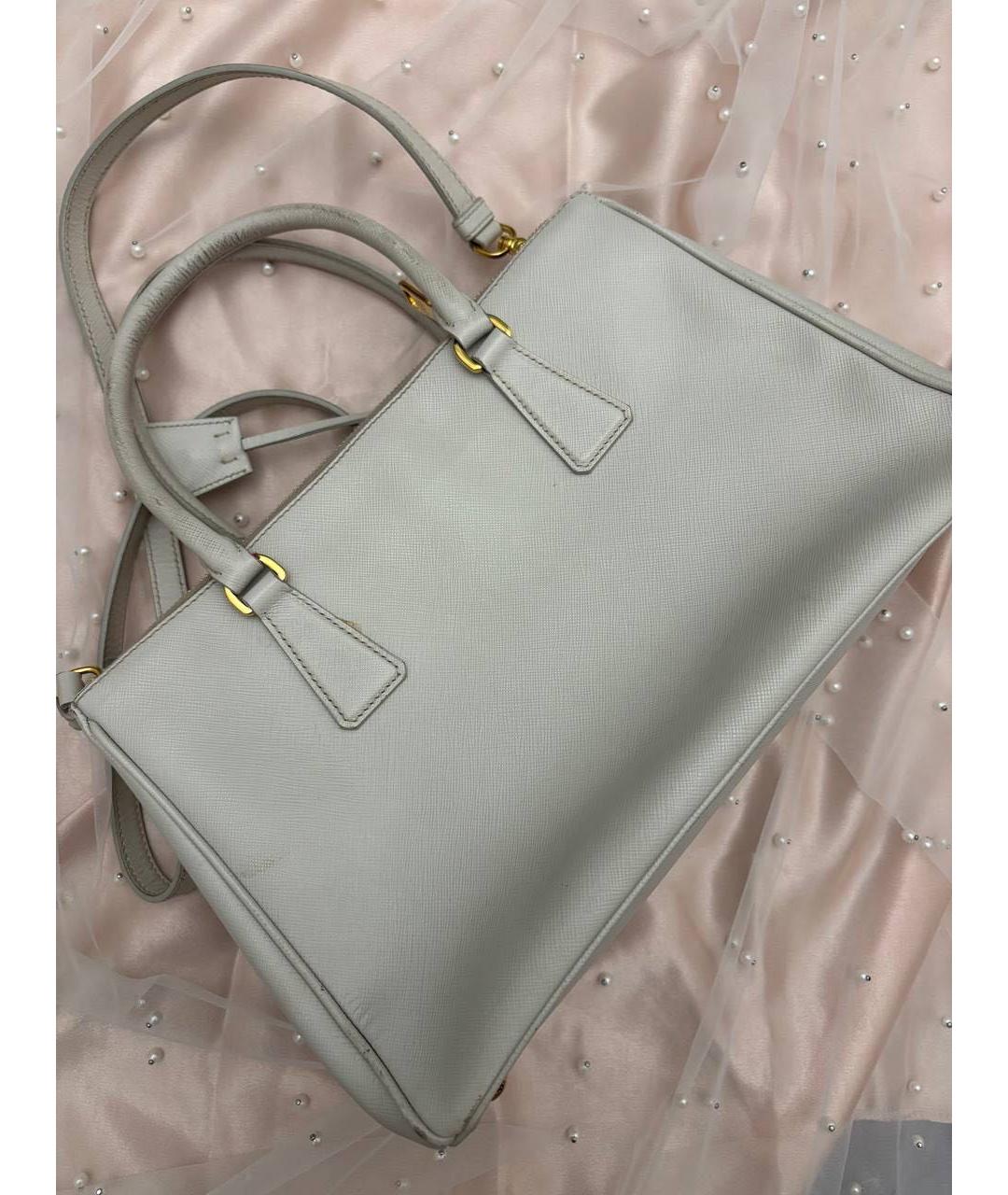 PRADA Бежевая кожаная сумка тоут, фото 2