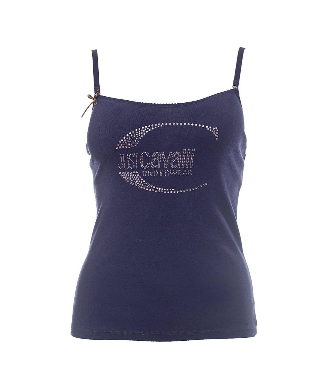 JUST CAVALLI Фиолетовая хлопковая майка, фото 1
