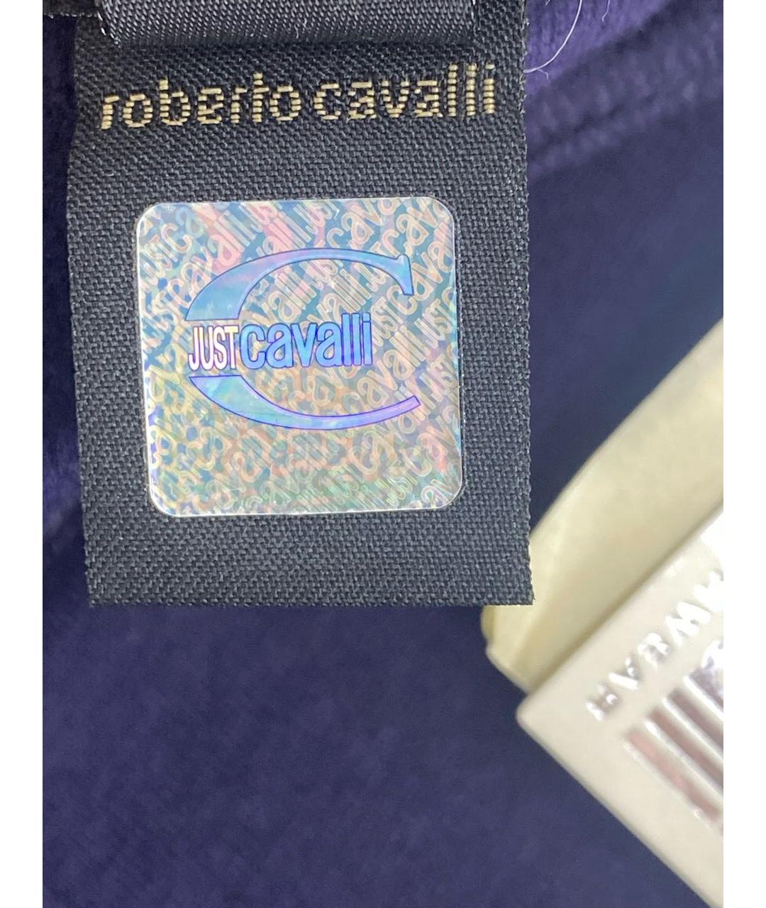 JUST CAVALLI Фиолетовая хлопковая майка, фото 6
