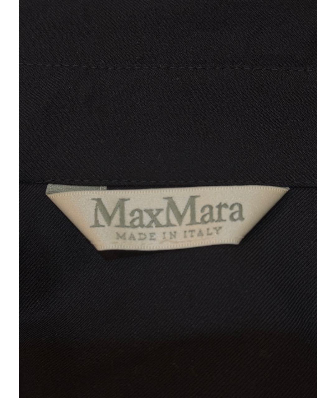 MAX MARA Темно-синее шерстяное повседневное платье, фото 2