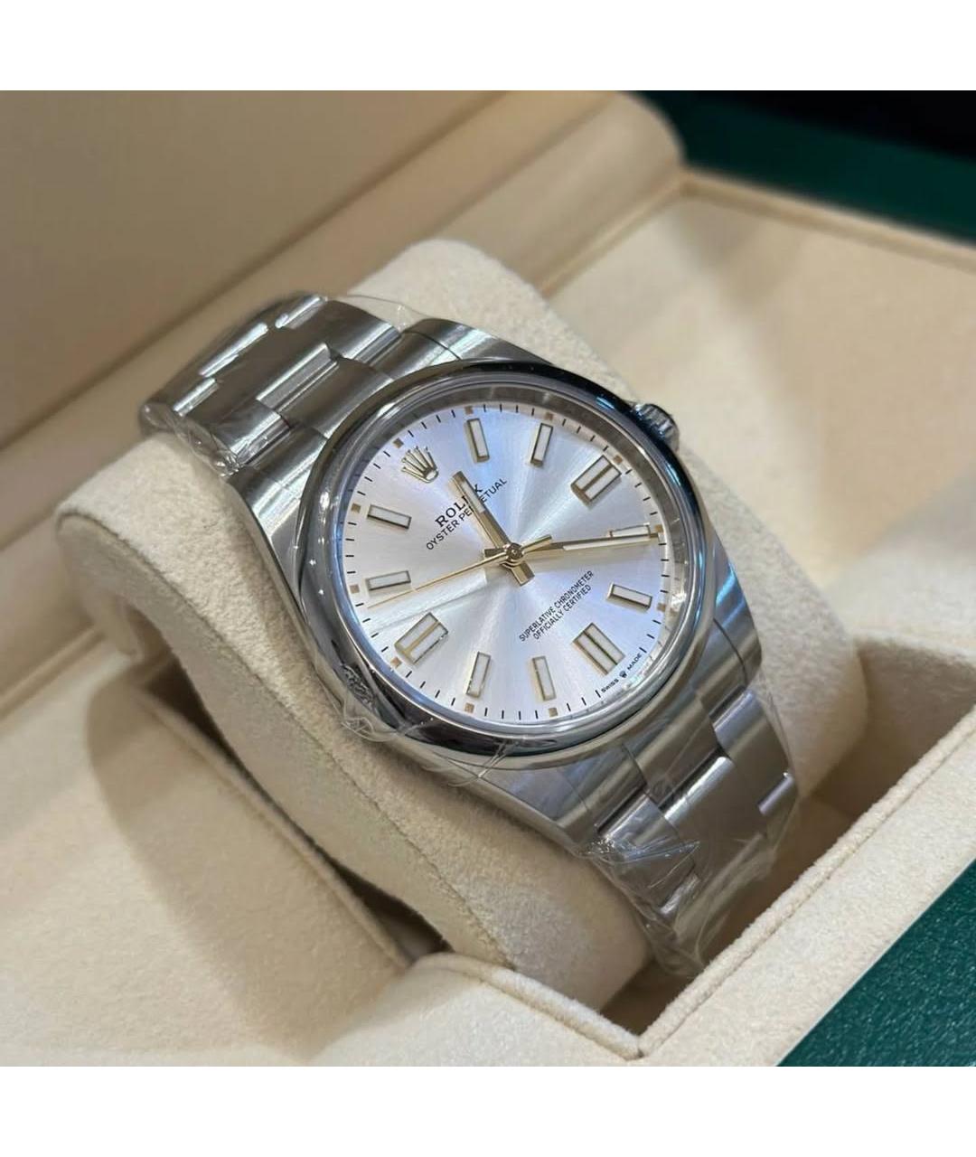 ROLEX Серебряные часы, фото 5