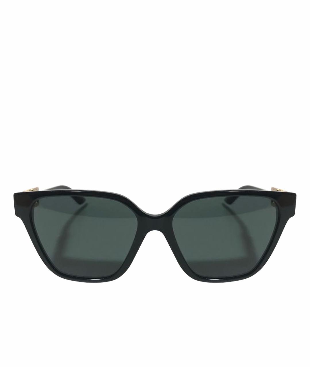 VERSACE Черные пластиковые солнцезащитные очки, фото 1
