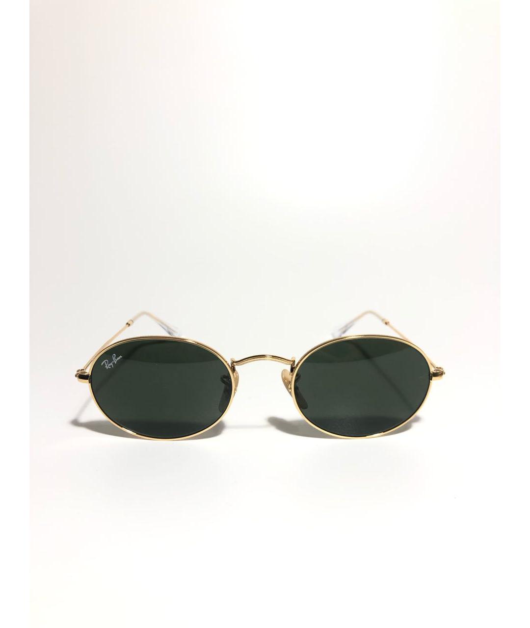 RAY BAN Золотые металлические солнцезащитные очки, фото 6
