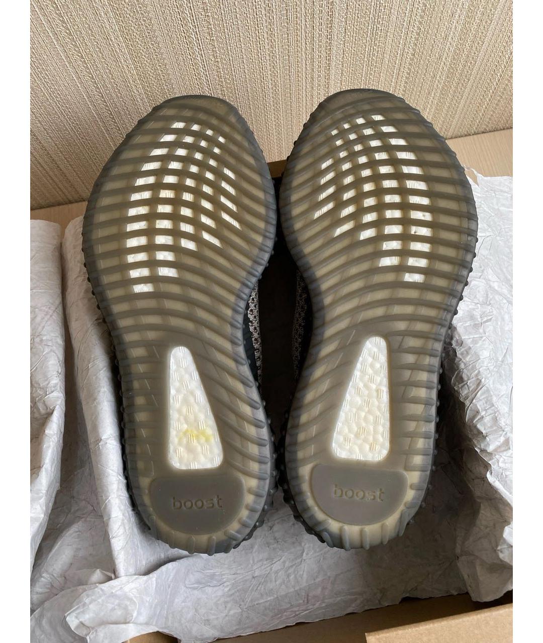 ADIDAS YEEZY Серые текстильные низкие кроссовки / кеды, фото 5
