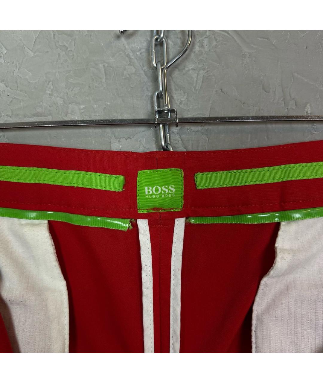 HUGO BOSS Красные полиэстеровые шорты, фото 6