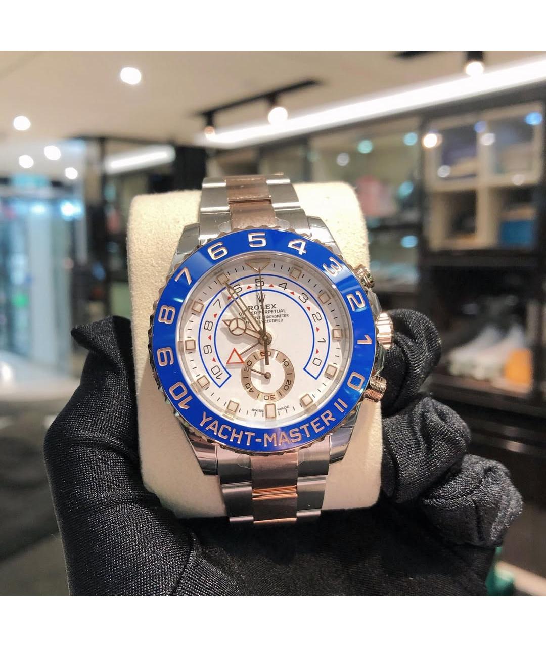 ROLEX Белые часы из розового золота, фото 3
