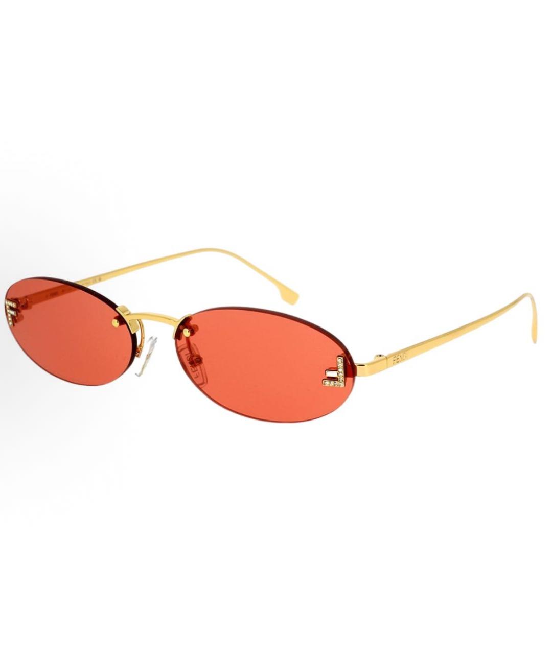 FENDI Оранжевое солнцезащитные очки, фото 2