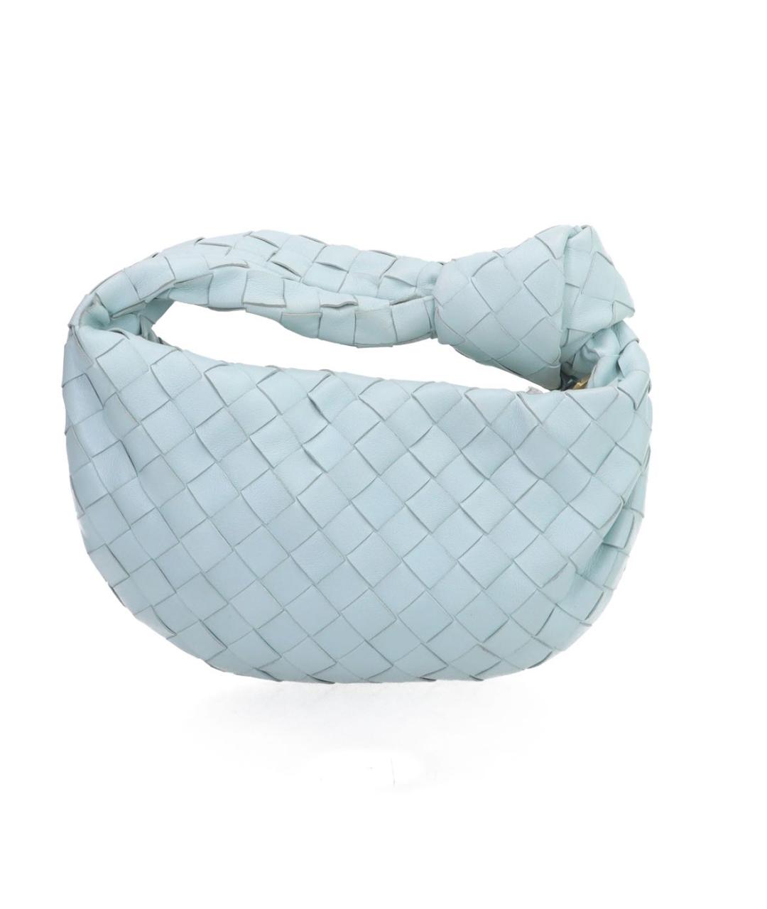 BOTTEGA VENETA Голубая кожаная сумка с короткими ручками, фото 3