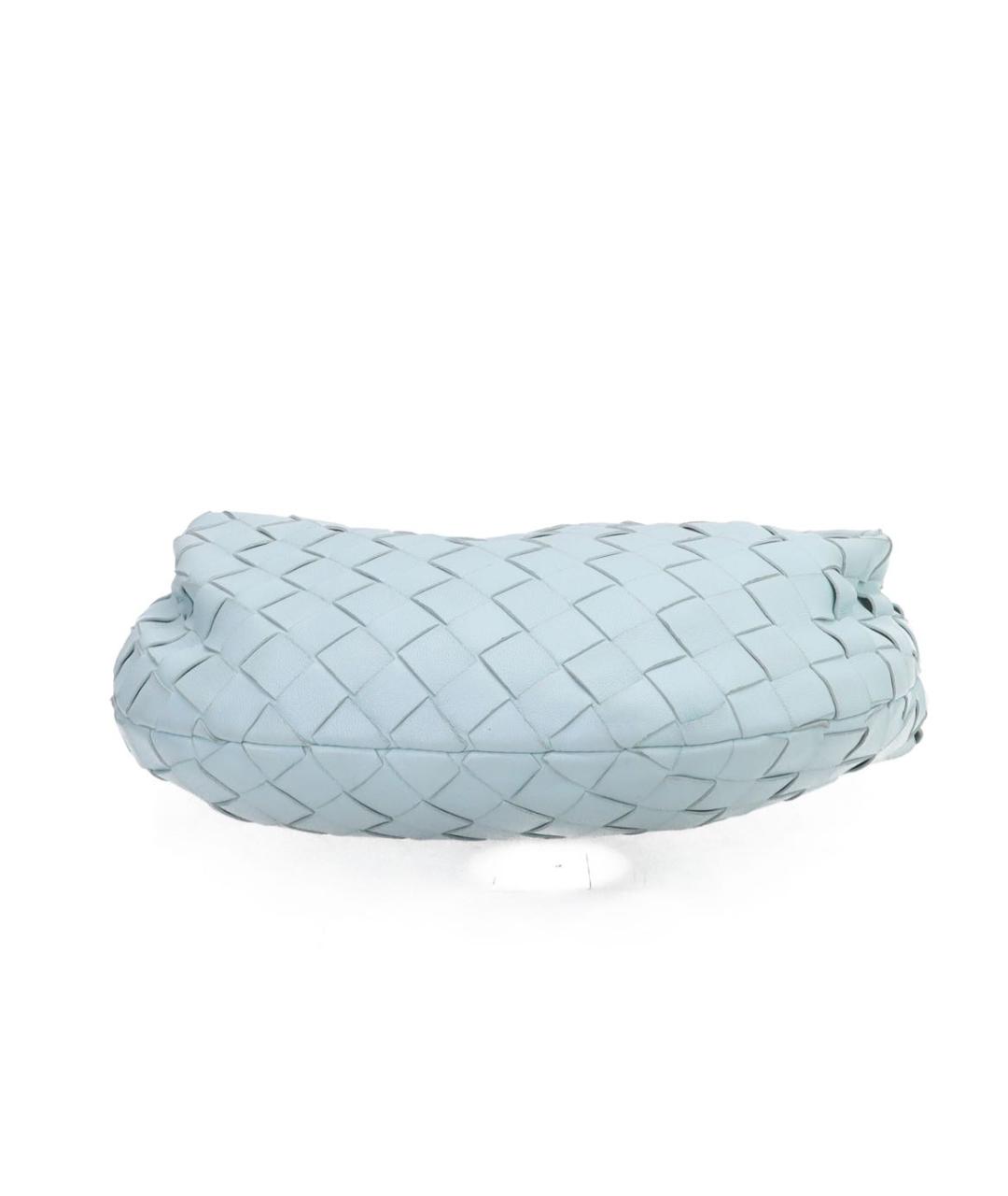 BOTTEGA VENETA Голубая кожаная сумка с короткими ручками, фото 4