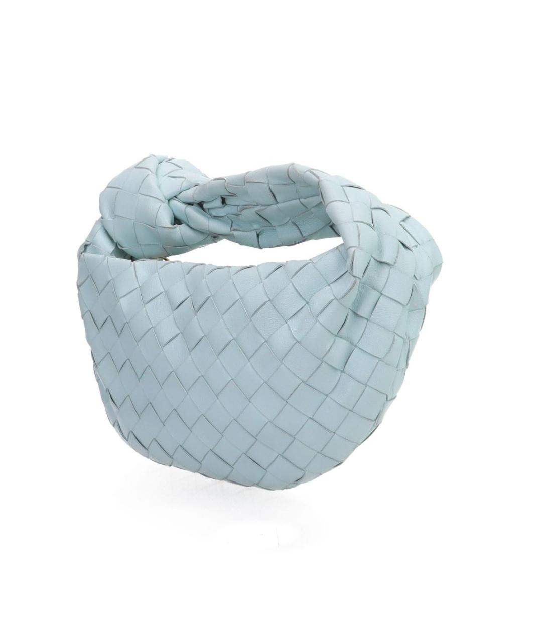BOTTEGA VENETA Голубая кожаная сумка с короткими ручками, фото 2