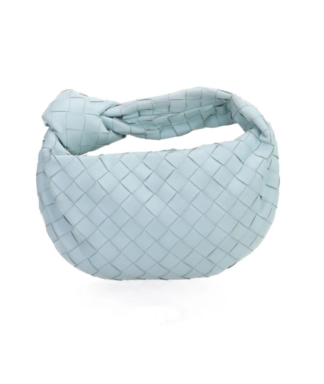 BOTTEGA VENETA Голубая кожаная сумка с короткими ручками, фото 1